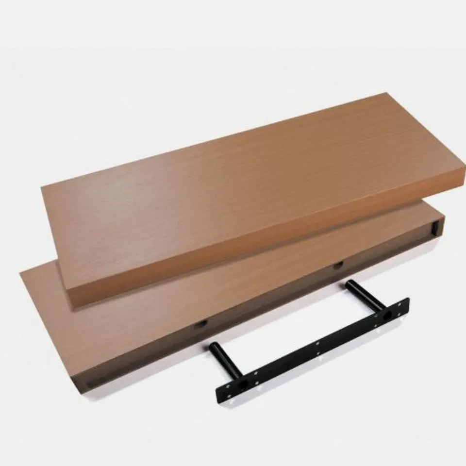 BOXED SET OF 2 FLOATING SHELVES LIGHT OAK, 60cm (1 BOX)