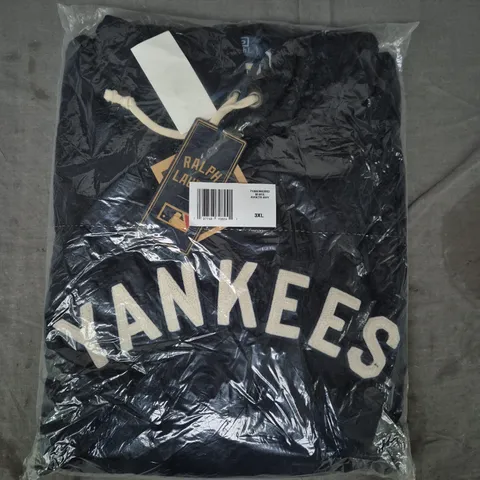 POLO RALPH LAUREN YANKEES HOODIE IN BLACK SIZE 3XL