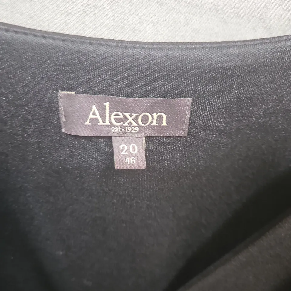 ALEXON COLOUR-BLOCK DRAPED DRESS UK 20
