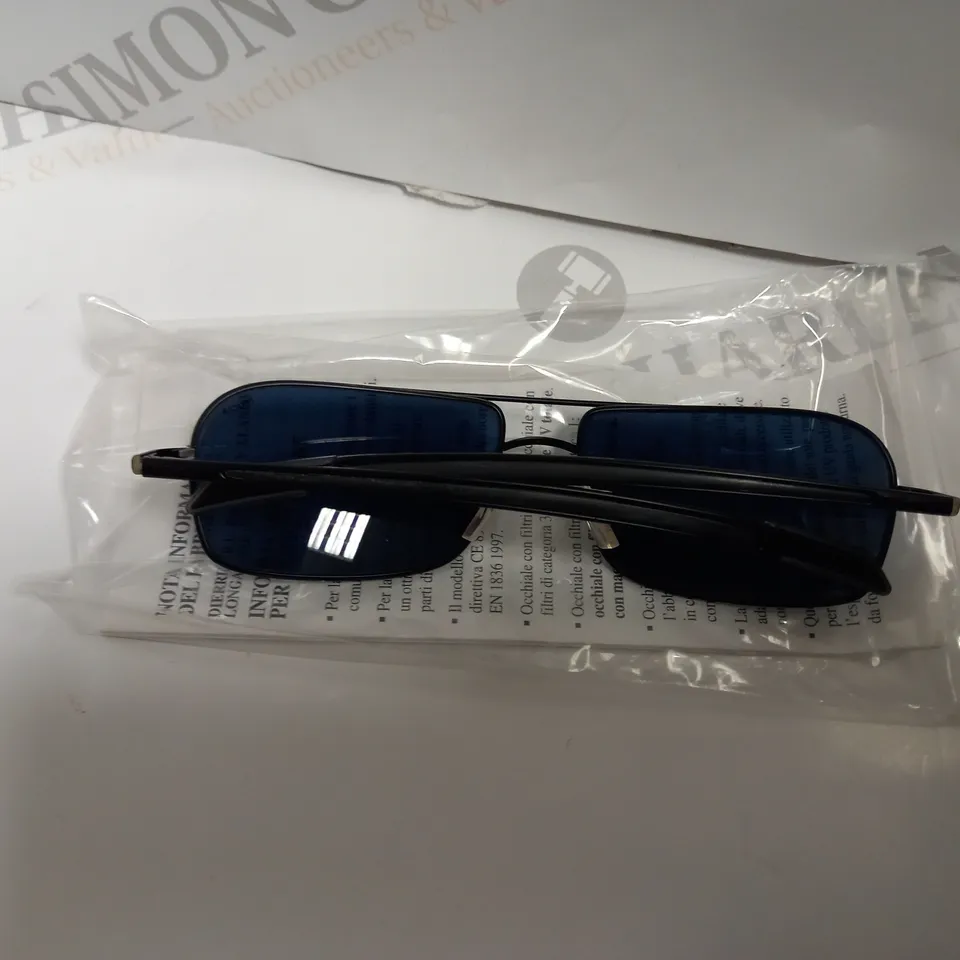 APPROX 10 DIERRE POLICE SUNGLASSES - BLACK FRAME, BLUE LENS - BOXED