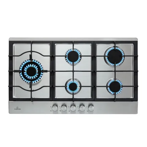 KLARSTEIN IGNITO 90CM GAS HOB 5 BURNERS SILVER