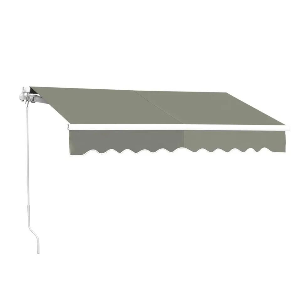 BOXED SOL 27 OUTDOOR 200CM W X 150CM D FABRIC COVER RETRACTABLE SIDE AWNING -GREY (1 BOX)