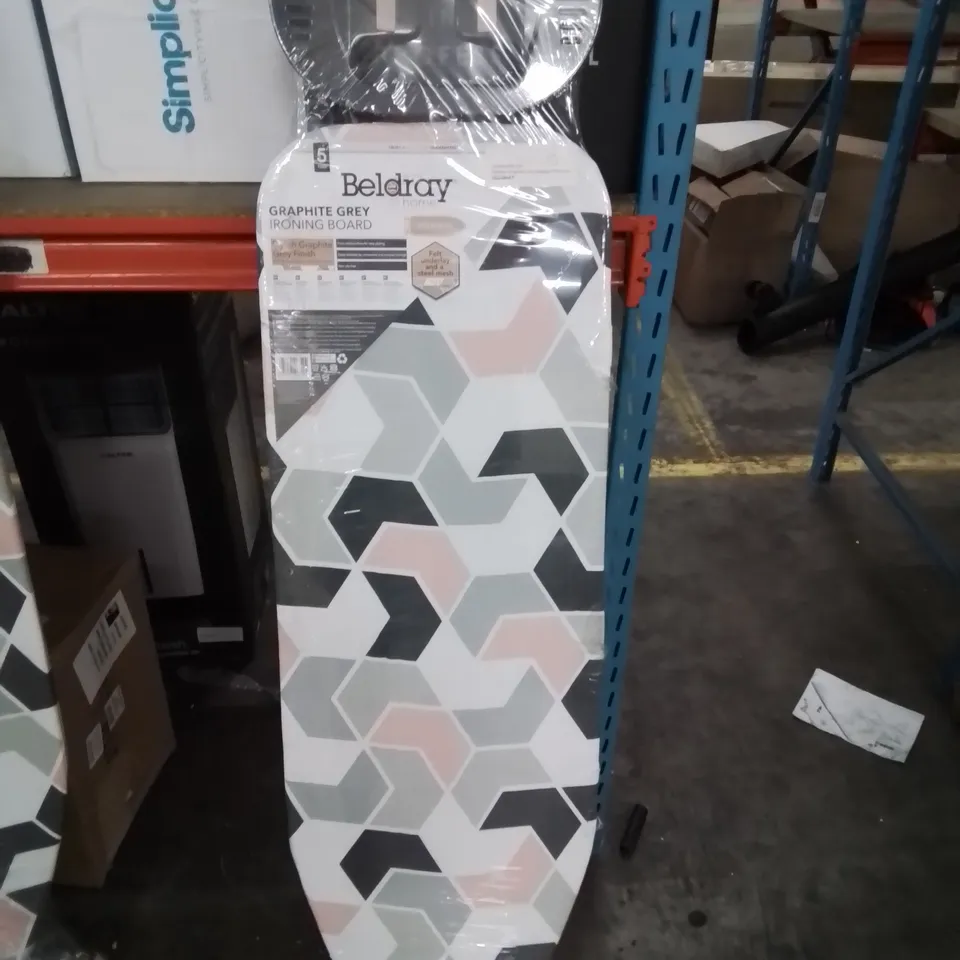 BELDRAY GRAPHITE GREY IRONING BOARD WITH COVER