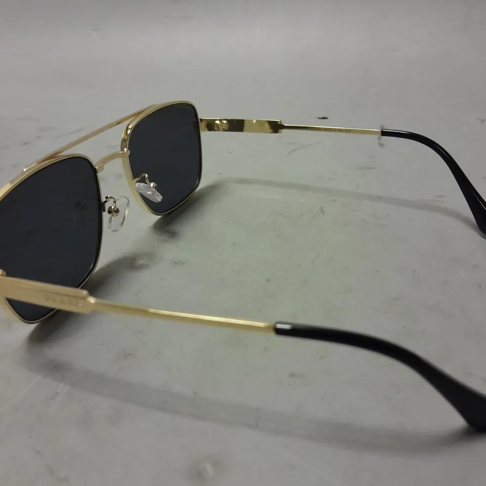PRADA GOLD FRAMED GLASSES IN CASE