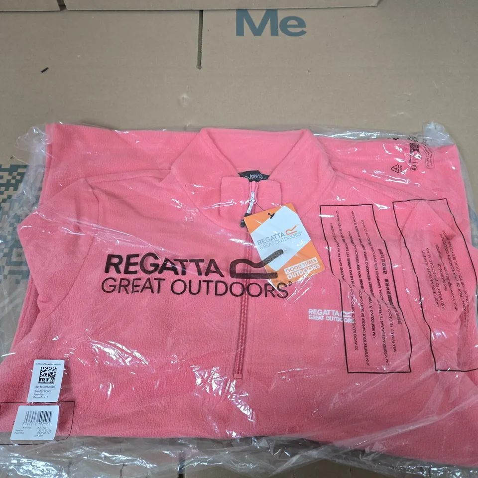 REGATTA GREAT OUTDOORS WOMEN'S PEACH PINK FLEECE JACKET – UK 12
