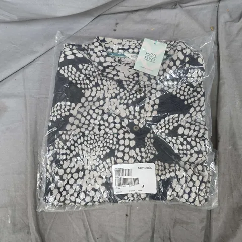 BAGGED WHITE STUFF BELLA SHIRT IN BLACK MULTI - LARGE