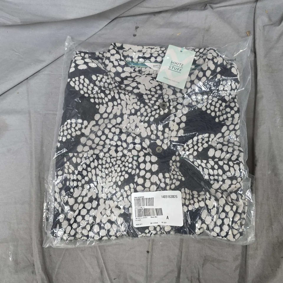 BAGGED WHITE STUFF BELLA SHIRT IN BLACK MULTI - LARGE