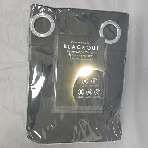 SOLAR THERMAL EYELET BLACKOUT READY MADE CURTAINS – 66 X 72 IN (167 X 183 CM)