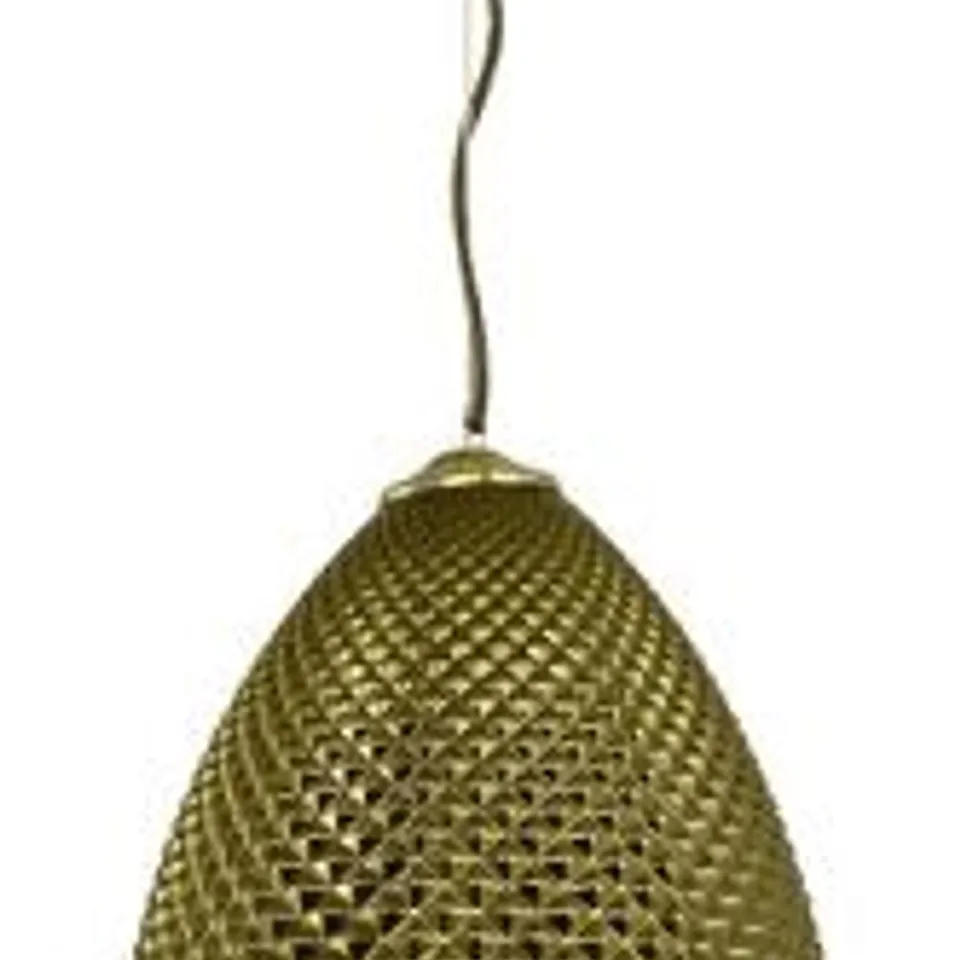 BOXED LESKO 1 LIGHT DOME PENDANT - GOLD FINISH 