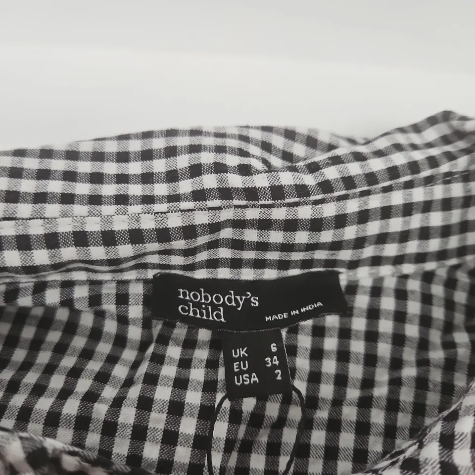 NOBODY'S CHILD GINGHAM SHIRT DRESS – UK 6 (EU 34, USA 2) – MADE IN INDIA