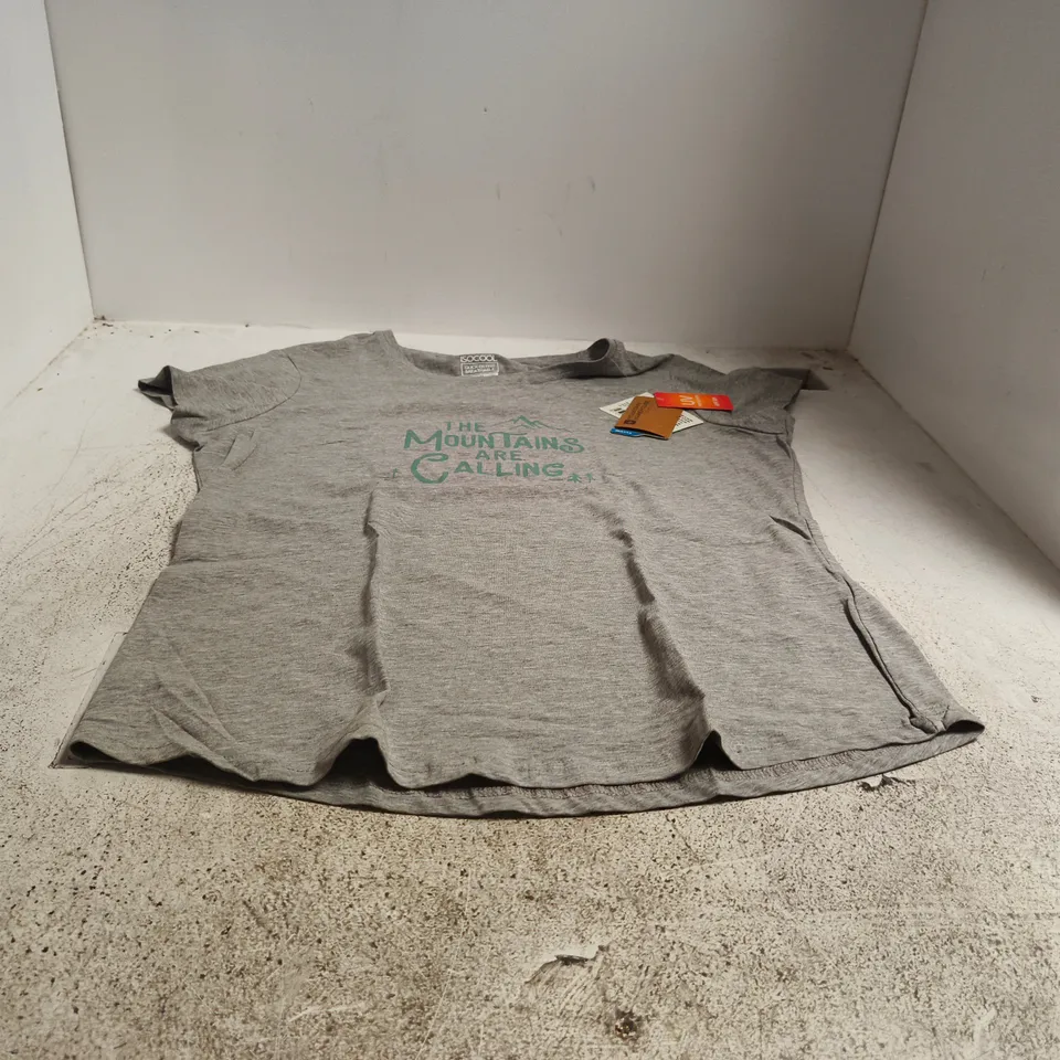 MOUNTAIN WAREHOUSE "THE MOUNTAINS ARE CALLING" WOMENS T SHIRT UK 16