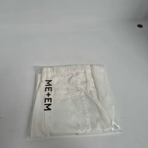 ME+EM CITY SHORT – WHITE SOFT WASH DENIM, 27IN WAIST