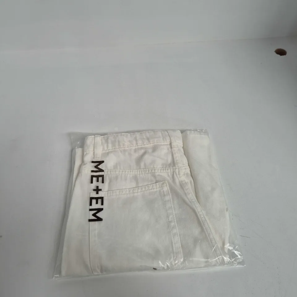 ME+EM CITY SHORT – WHITE SOFT WASH DENIM, 27IN WAIST