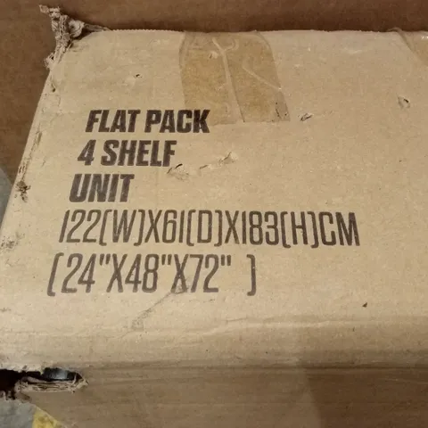 BOXED VOGUE FLAT PACK 4 SHELF UNIT 
