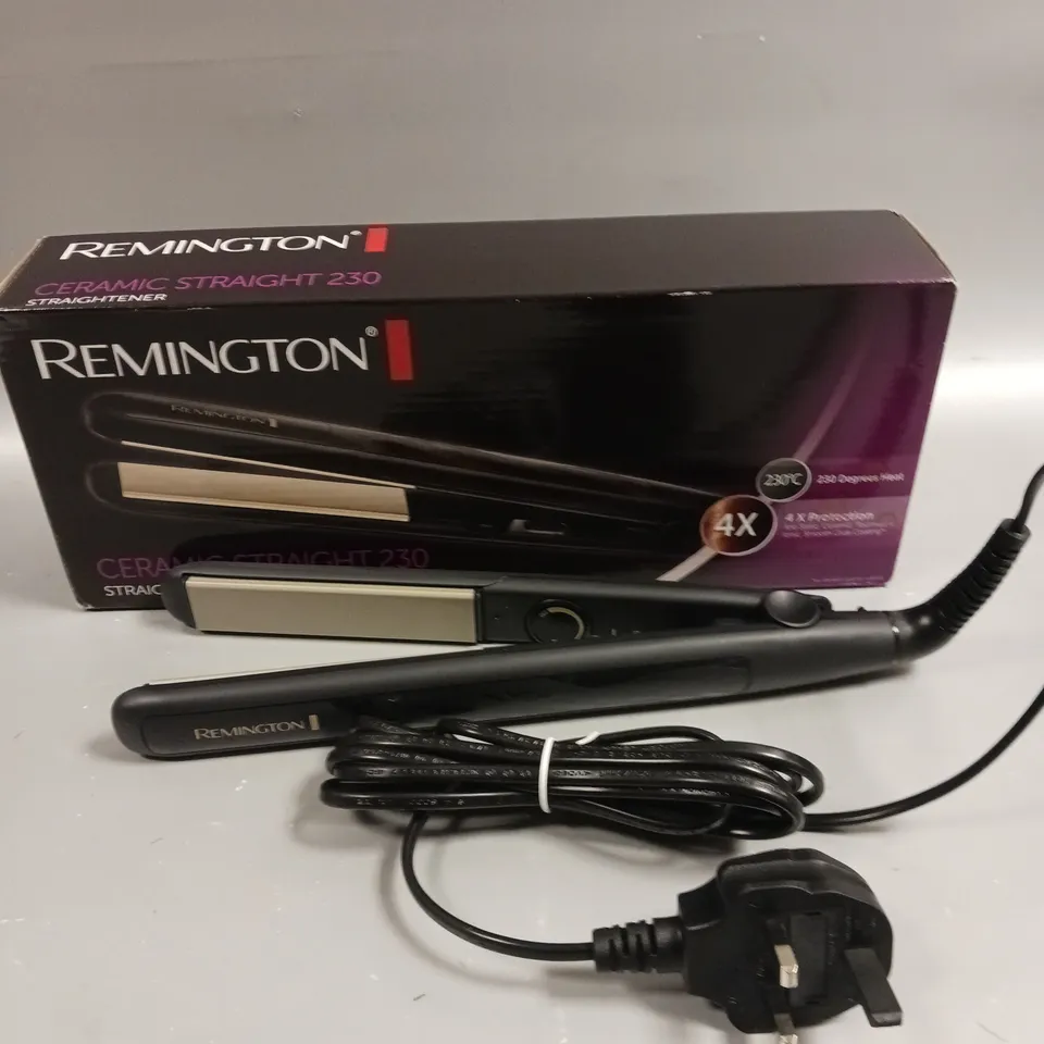 BOXED REMINGTON CERAMIC STRAIGHT 230 STRAIGHTENER