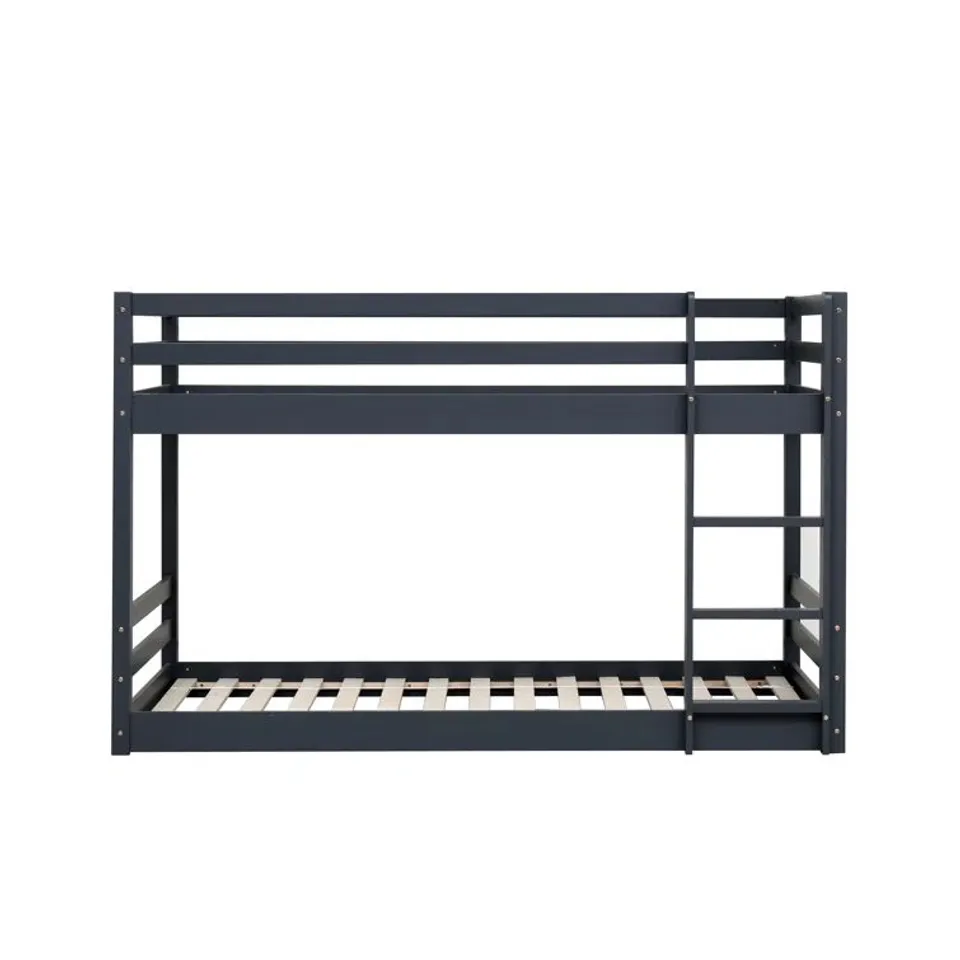 BOXED FRIZZELL SINGLE 3" STANDARD BUNK BED GREY (2 BOXES)