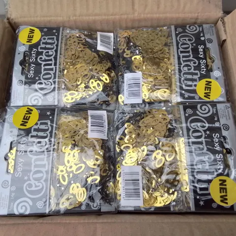 LOT OF 2 BOXES OF BRAND NEW SEXY SIXTY CONFETTI - 144 PIECES PER BOX