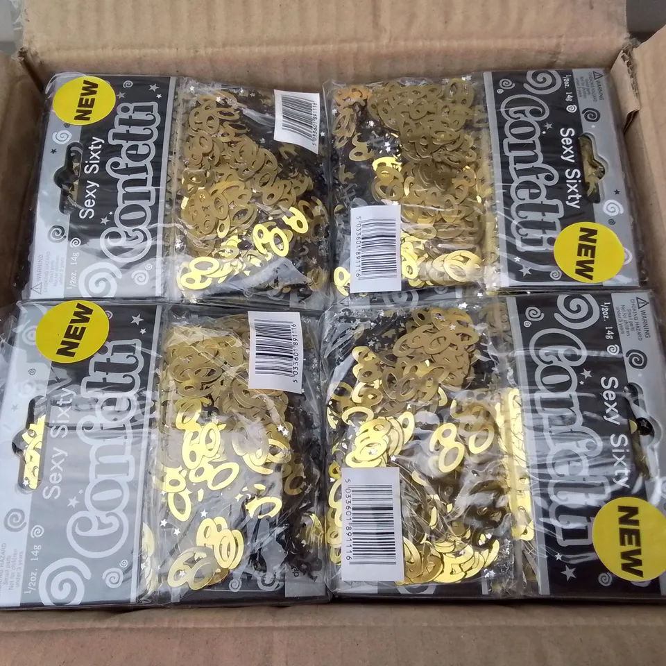 LOT OF 2 BOXES OF BRAND NEW SEXY SIXTY CONFETTI - 144 PIECES PER BOX