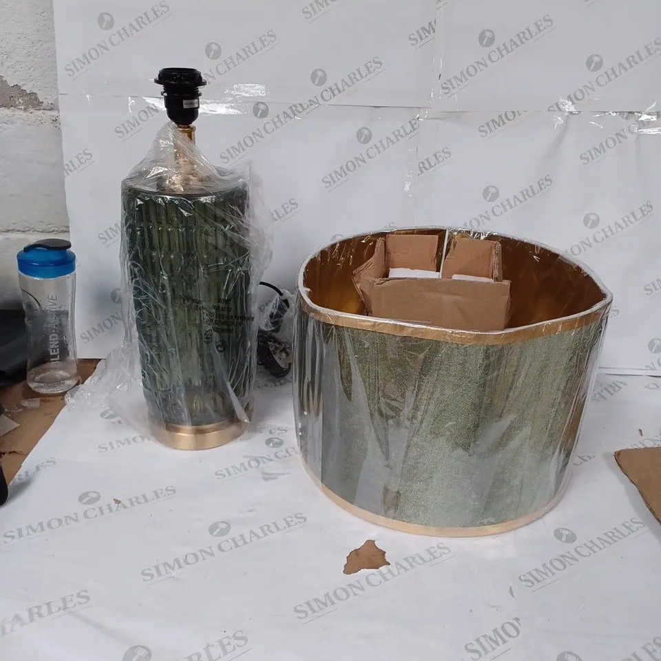 MY HOME STORIES GLASS METALLIC TABLE LAMP