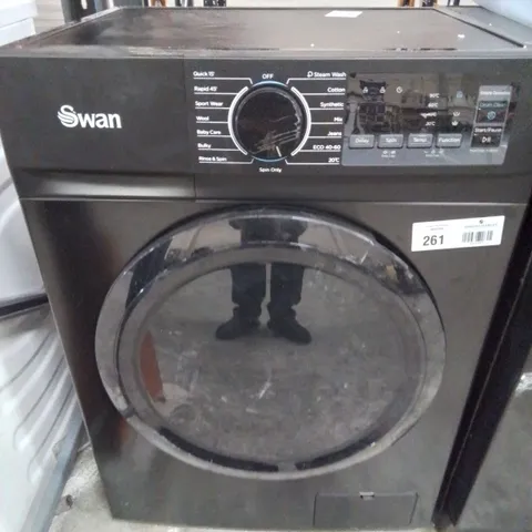 SWAN SW75130B 9KG LOAD, 1400 SPIN FREESTANDING WASHING MACHINE - BLACK