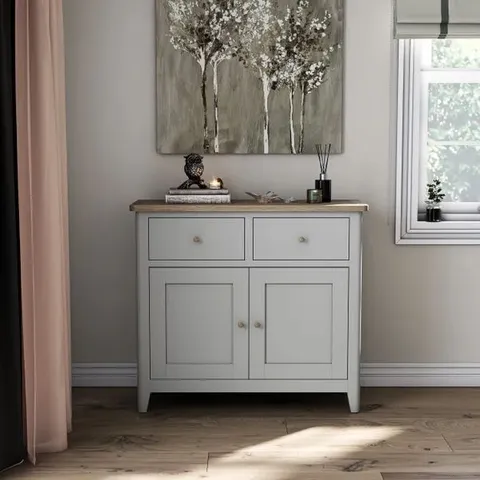 BOXED  BROMLEY SMALL SIDEBOARD IN GREY ( 1 BOX )