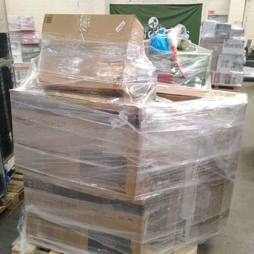 PALLET OF APPROXIMATELY 12 UNPROCESSED RAW RETURN TELEVISIONS TO INCLUDE;
