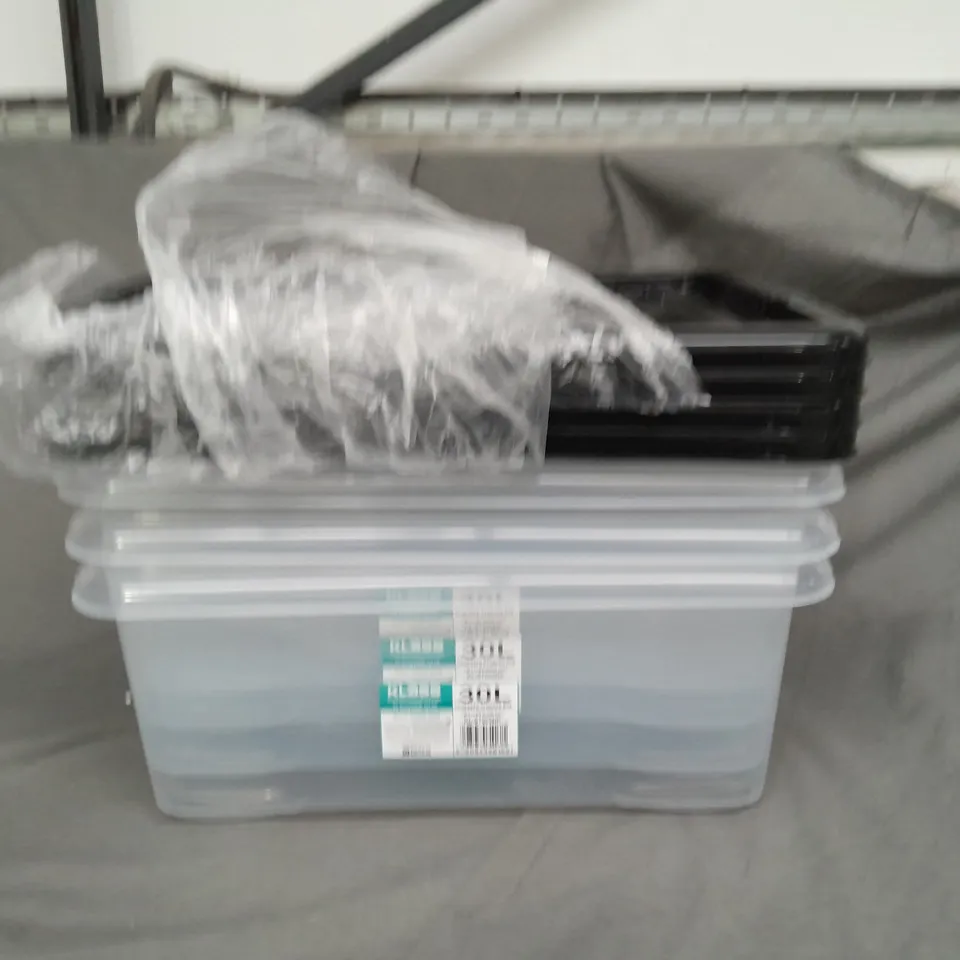 SET OF 4 30L STORAGE BOXES