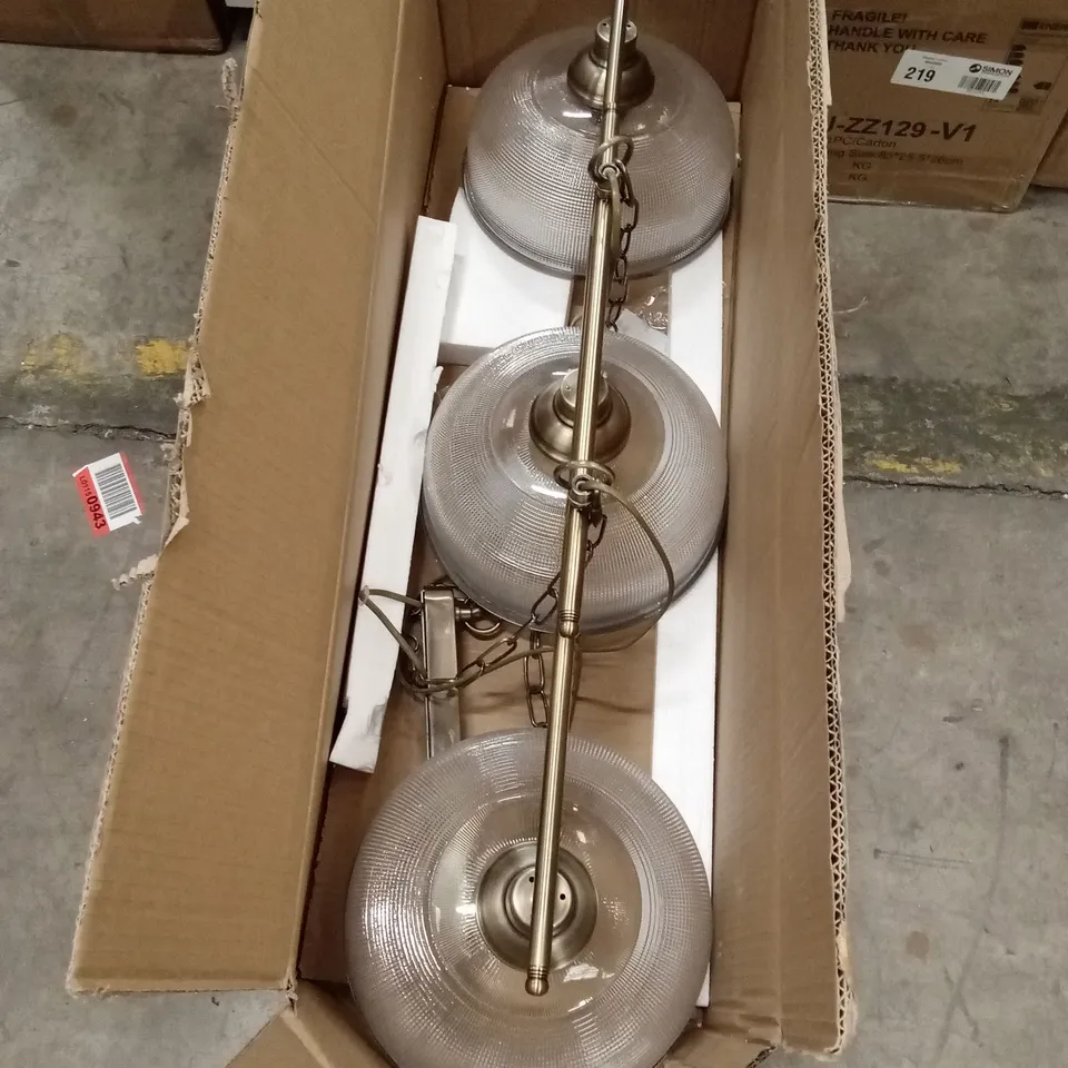 BOXED 3-LIGHT PENDANT LIGHT