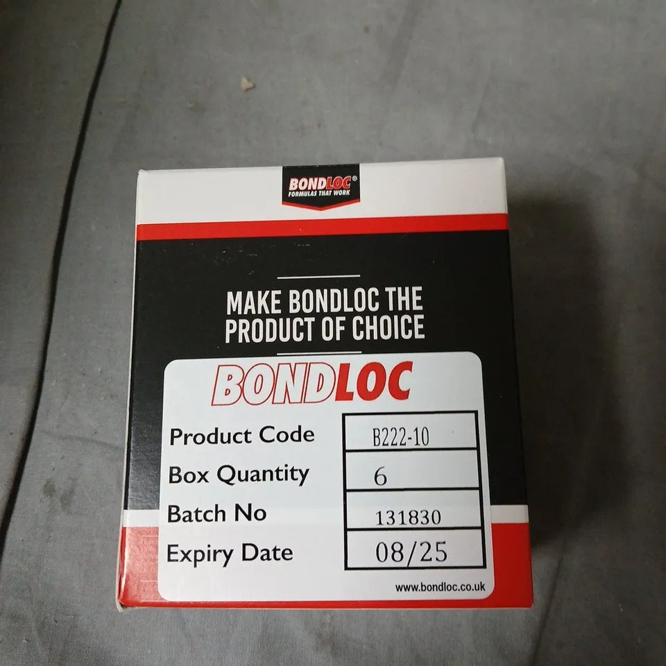 BONDLOC ADHESIVES & SEALANTS – PRODUCT CODE B222-10, BOX OF 6 