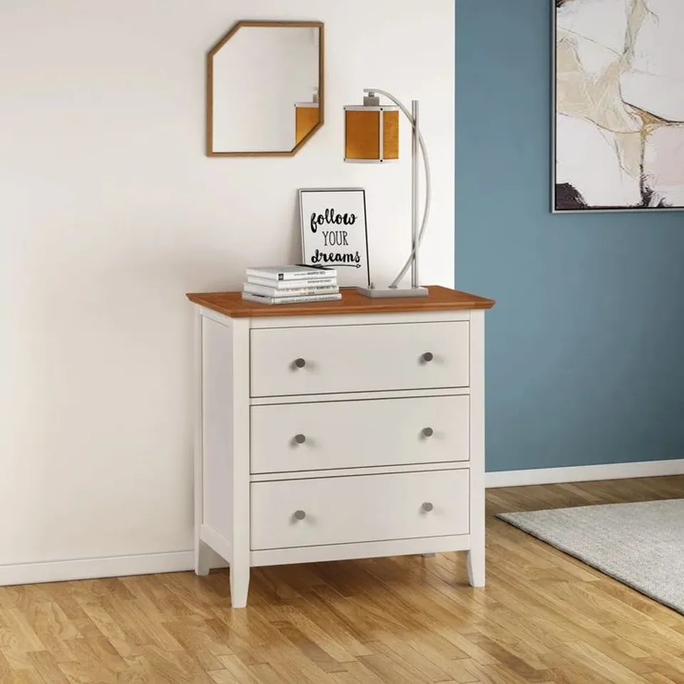 BOXED ELEANOR 3 DRAWER CHEST OF DRAWERS