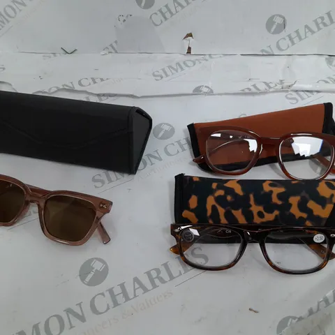 HUMMINGBIRD SUNGLASSES AND READING GLASSES IN TAN