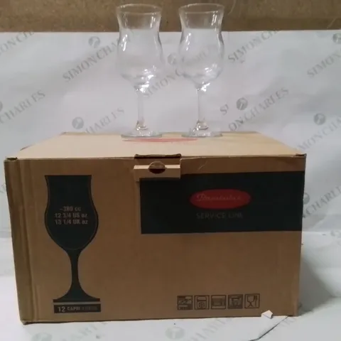 BOXED PASABAHCE SET OF 12 WINE GLASSES