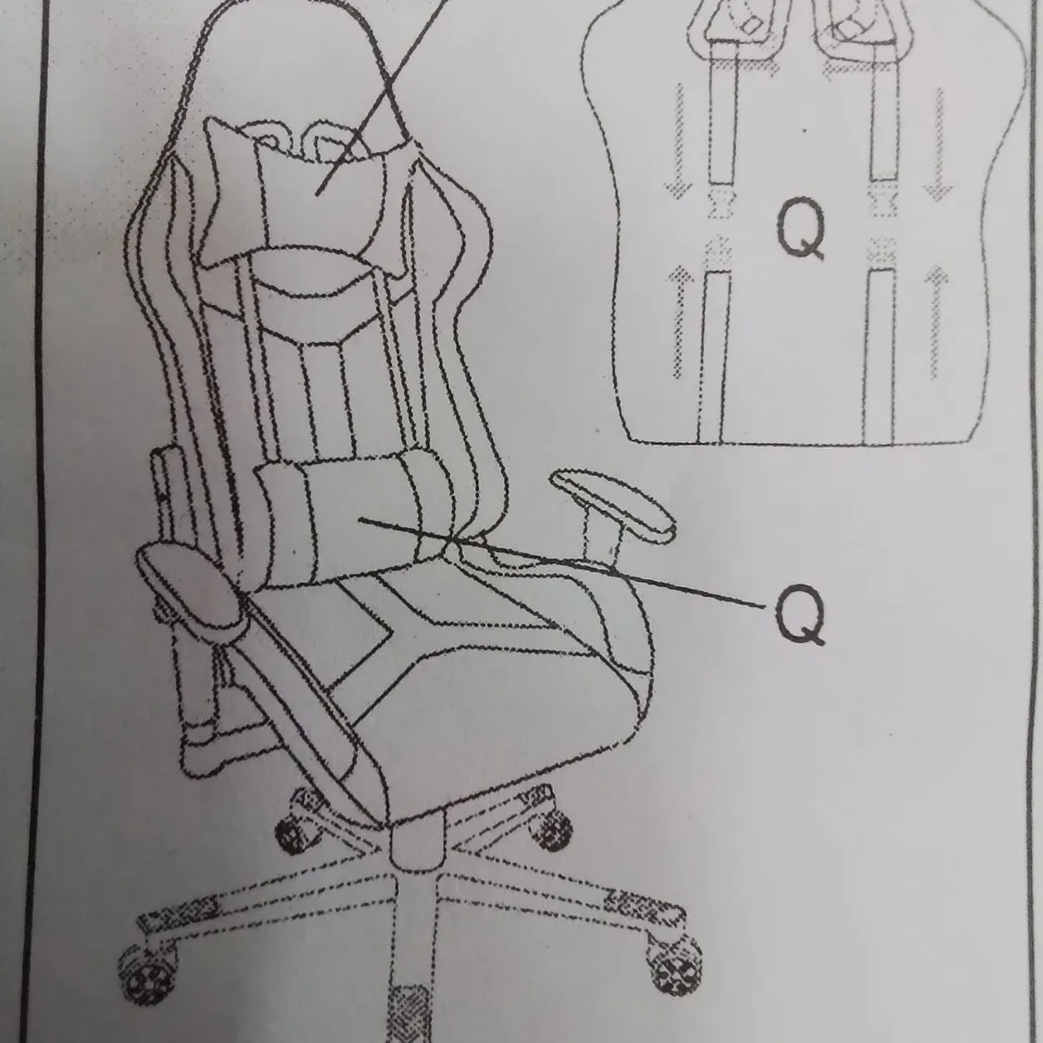 BOXED ELFORDSON MASSAGE OFFICE CHAIR WITH FOOTREST EXECUTIVE GAMING SEAT LEATHER PINK