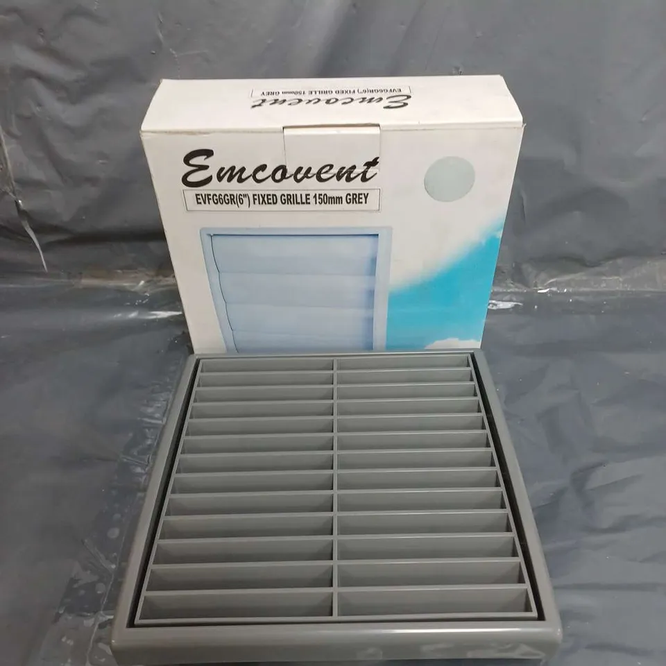 APPROXIMATELY 20 BOXED EMCOVENT EVFG6GR 6" GRILLES IN GREY - COLLECTION ONLY	