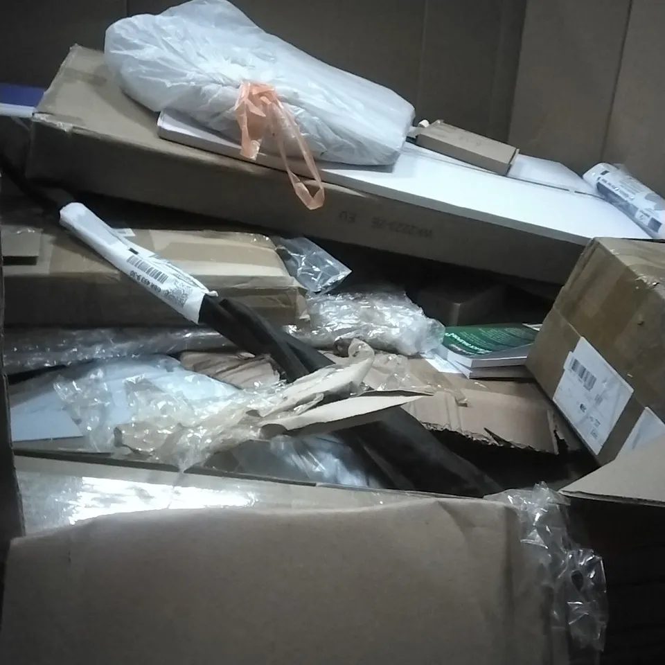 PALLET OF ASSORTED ITEMS INCLUDING- BATH SHOWER SET, BOOK,WALL ART PICTURE