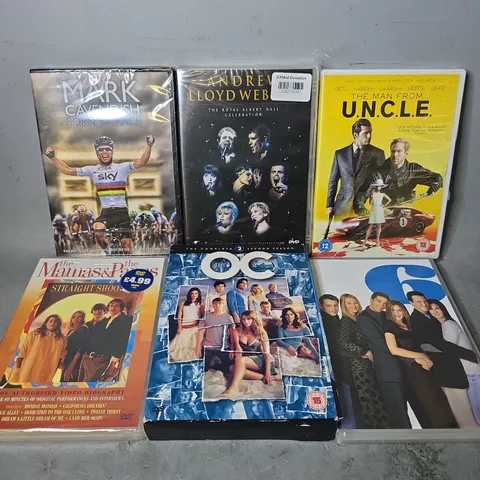 TOTE OF APPROXIMATELY 14 ASSORTED DVD'S TO INCLUDE - THE OC , FRIENDS 6 , THE MAN U.N.C.L.E ETC