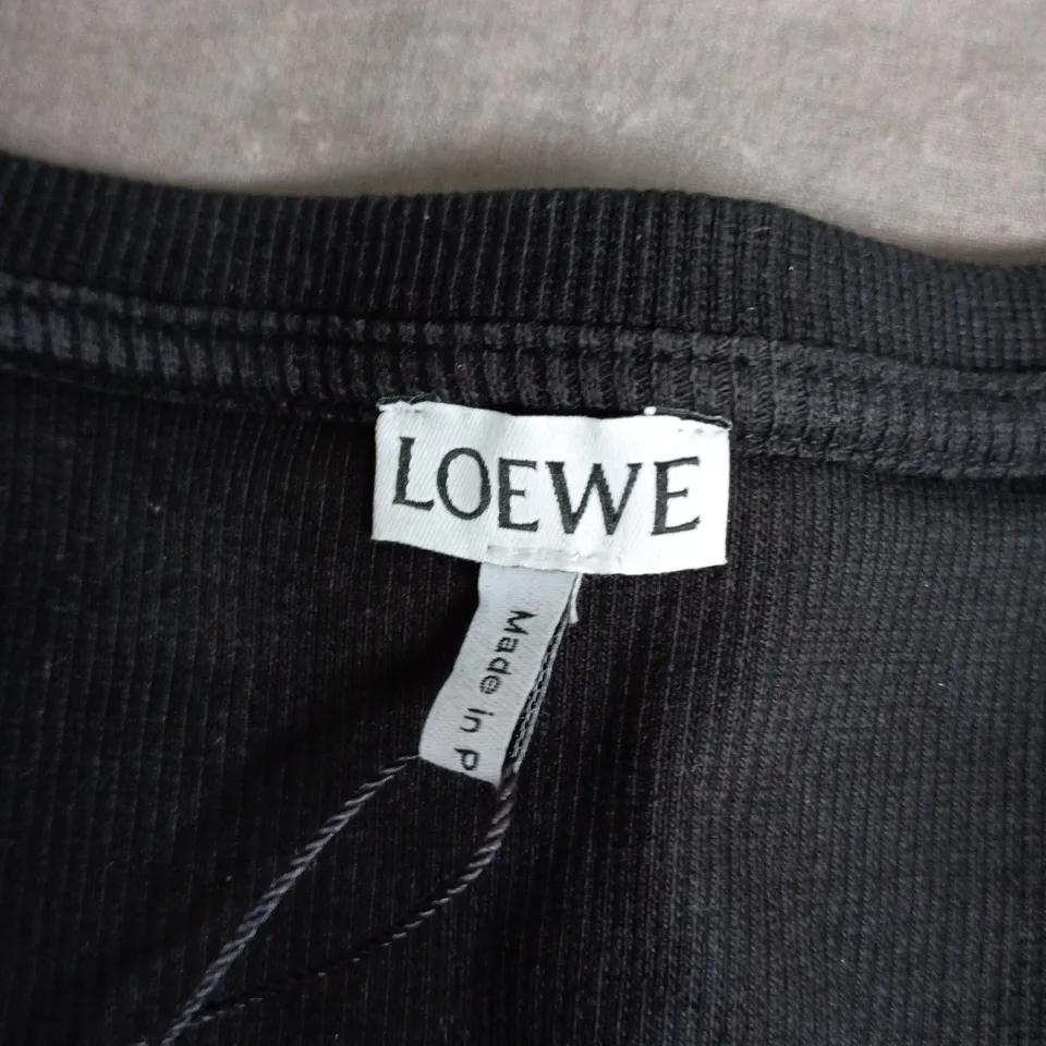 LOEWE BLACK SLEEVELESS TOP, COTTON, SIZE M