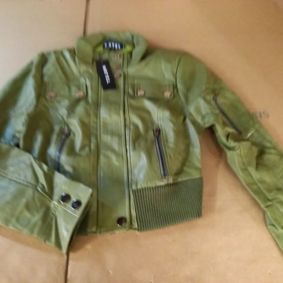 MOTEL LOVIANA GREEN PU JACKET - S