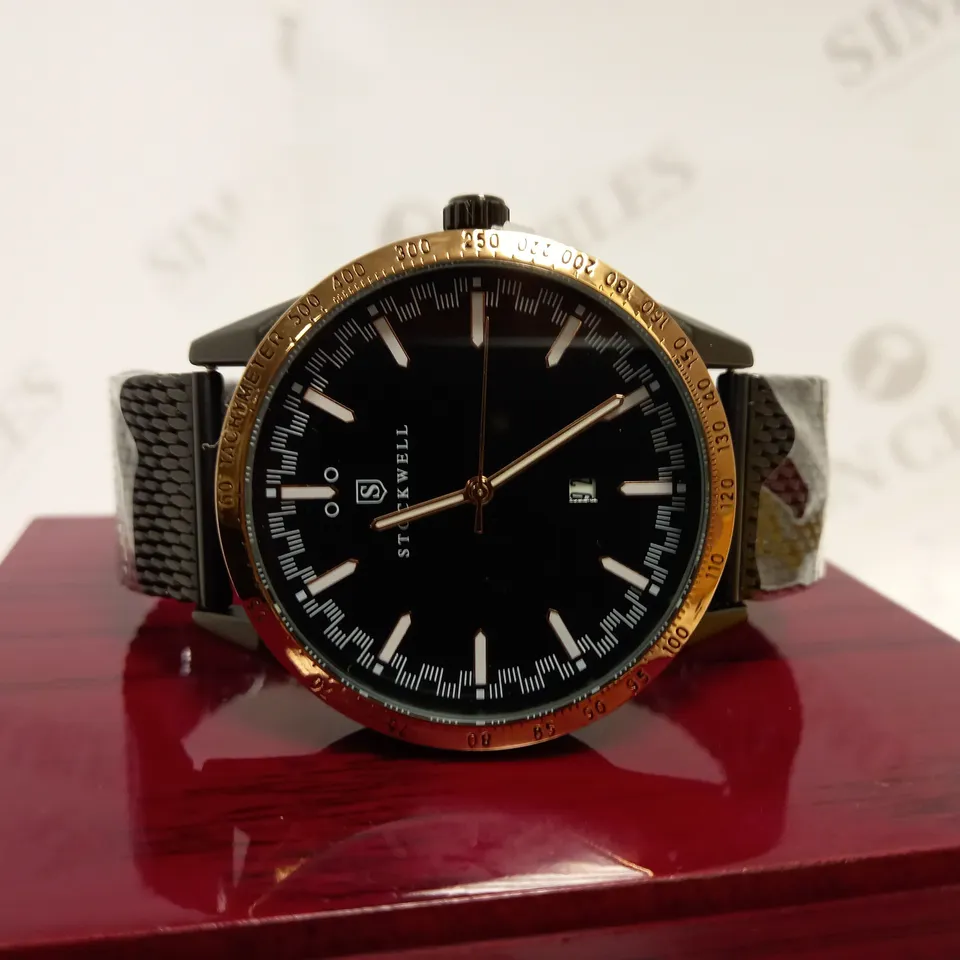 STOCKWELL DATE DIAL MESH STRAP WRISTWATCH RRP £650