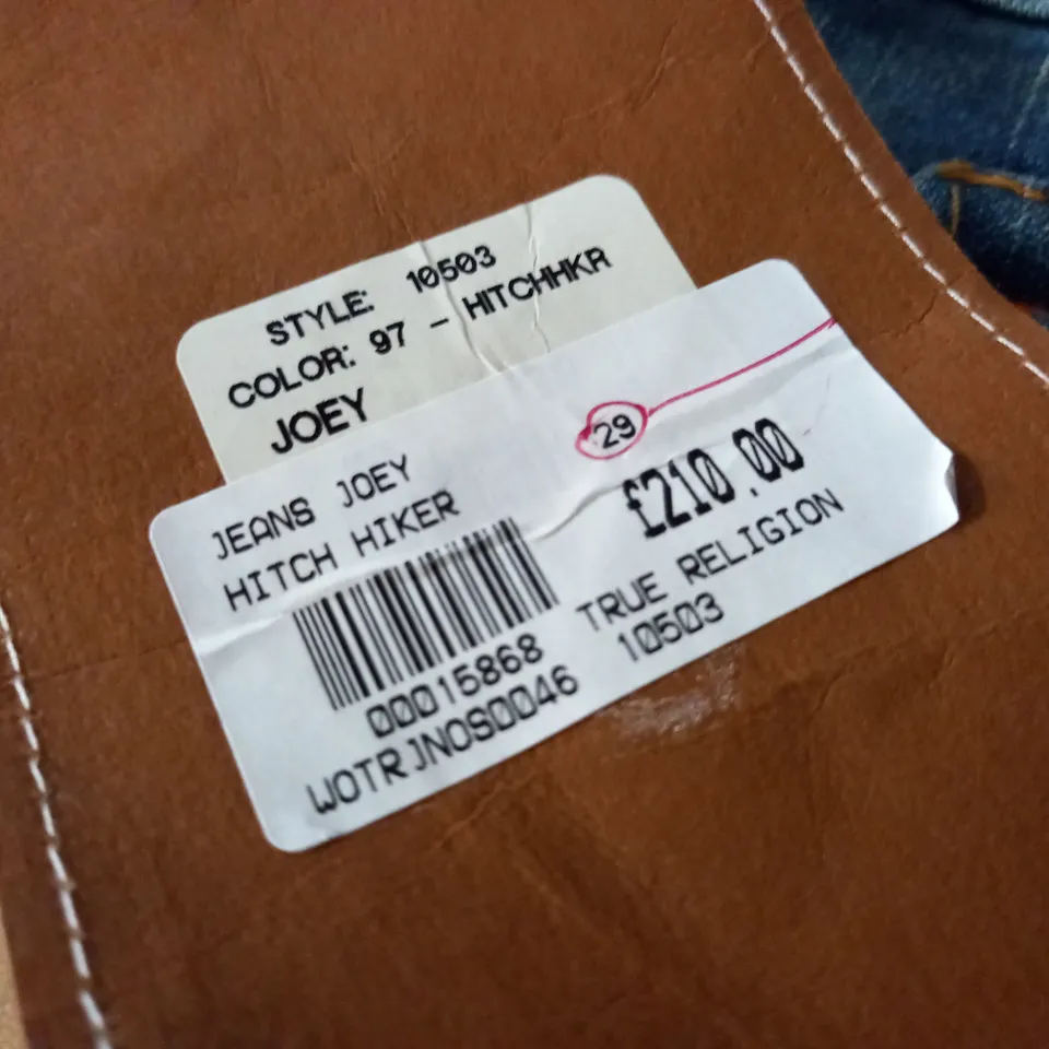 BRAND NEW TRUE RELIGION JOEY HITCH HIKER JEANS - 29