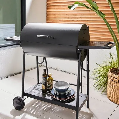 DOUBLE OIL DRUM CHARCOAL BBQ 