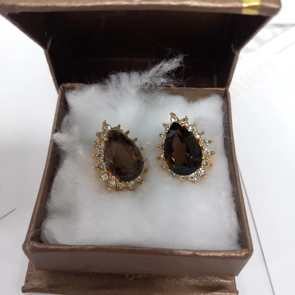 BOXED F.HINDS JEWELLED EARRINGS