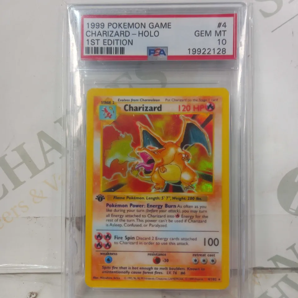 PROXY PSA FRAMED TRADING CARD - CHARIZARD HOLO 1ST EDITION (1999)- REPLICA