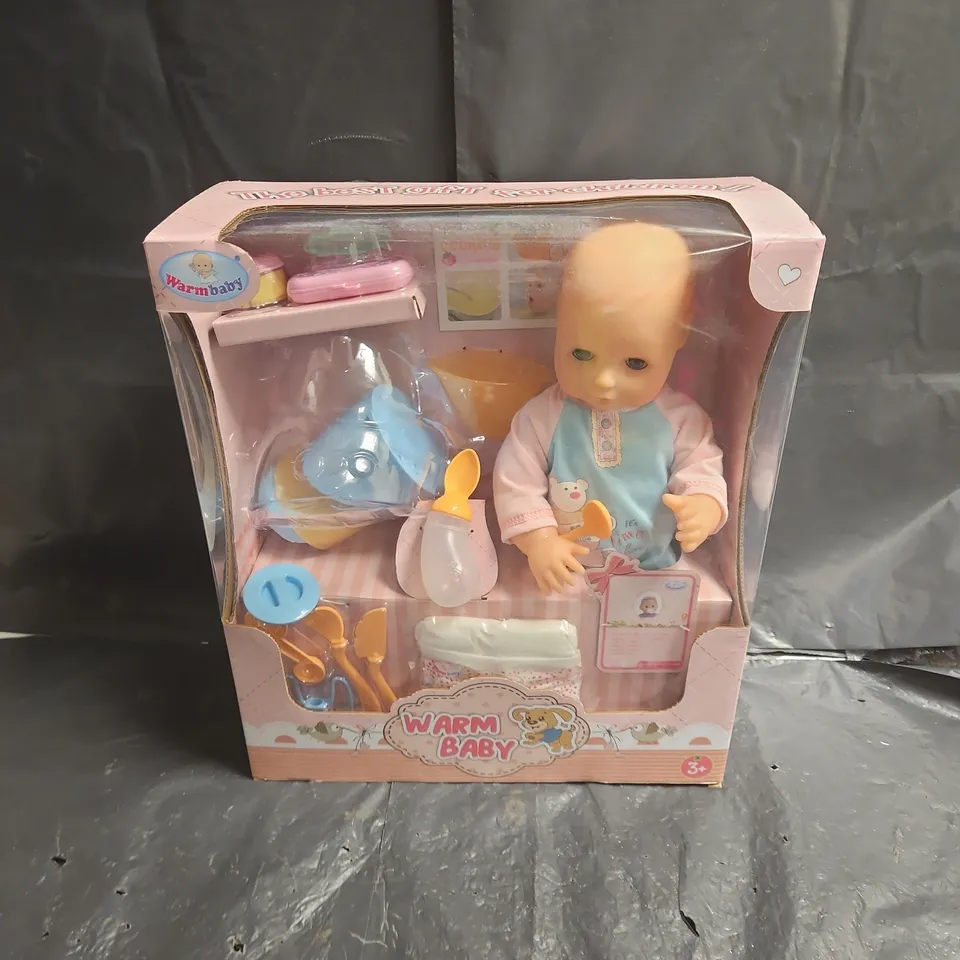 WARM BABY DOLL WITH ACCESSORIES – BOXED SET