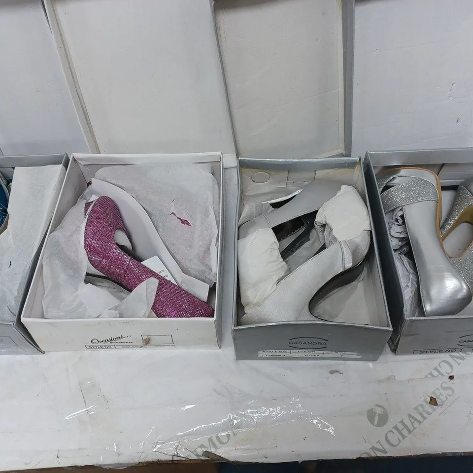 APPROXIMATELY 10 PAIRS OF APPROXIMATELY 10 ASSORTED BOXED SHOES TO INCLUDE BOOTS AND HEELS ETC.