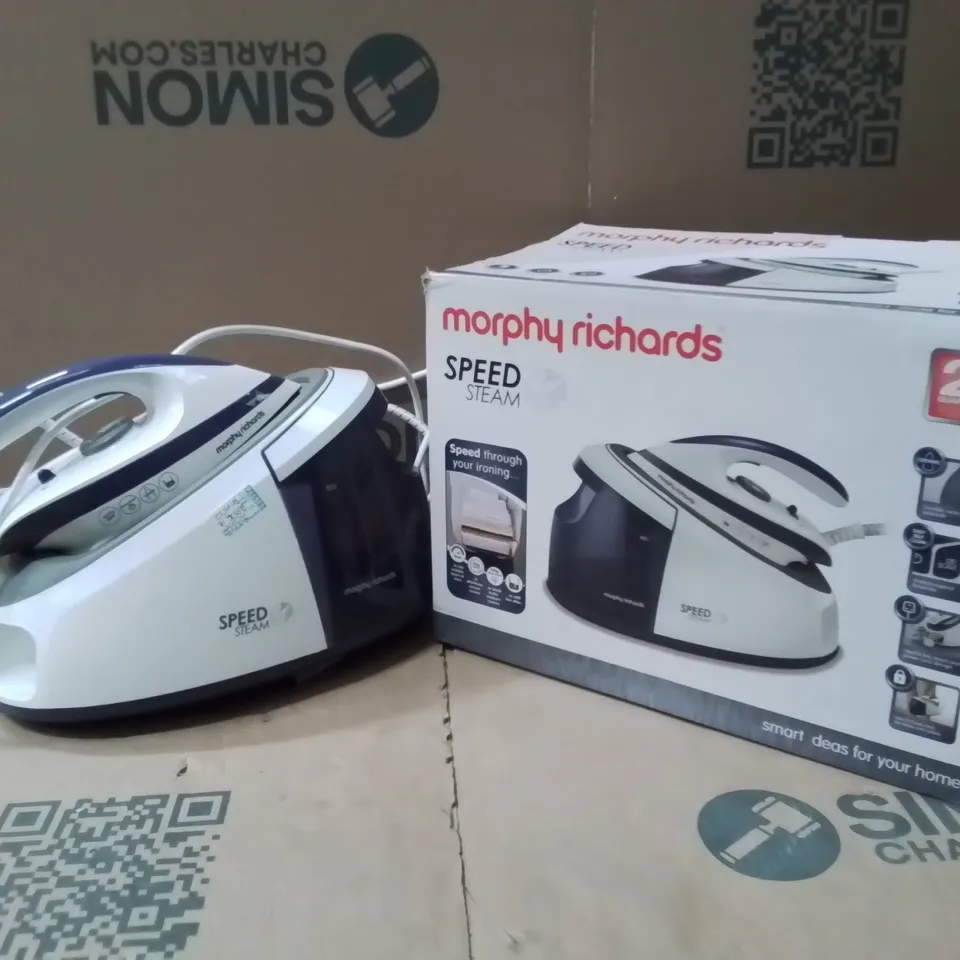 BOXED MORPHY RICHARDS SPEED STEAM 333202 STEAM GENERATOR IRON - PURPLE