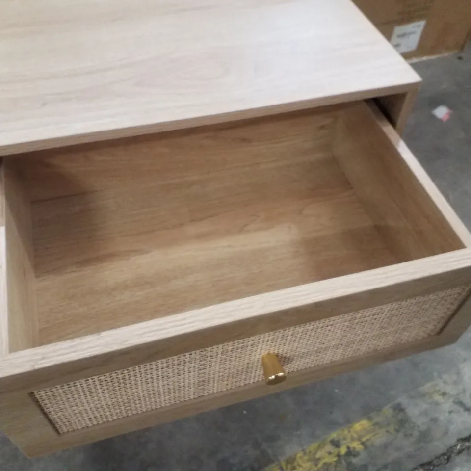 RATTAN BEDSIDE TABLE 