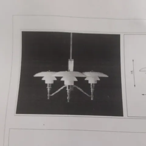 BOXED POUL HENNINGSEN PH 3/5 ACADEMY GLASS PENDANT REPLICA
