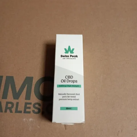 SWISS PEAK CBD OIL DROPS 6,000MG HIGH STRENGTH – 30ML - BEST BEFORE 10/27 
