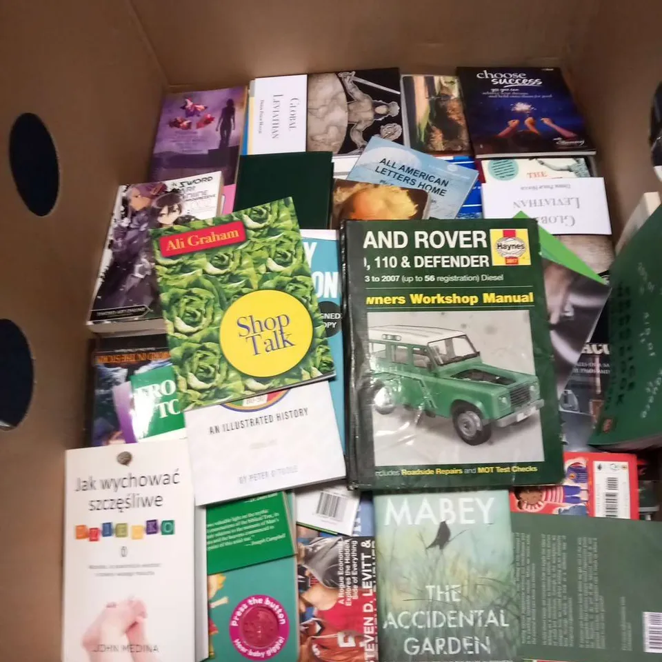 LARGE QUANTITY OF ASSORTED BOOK TITLES INCLUDE FICTION AND NON-FICTION TITLES BY AUTHORS SUCH AS;